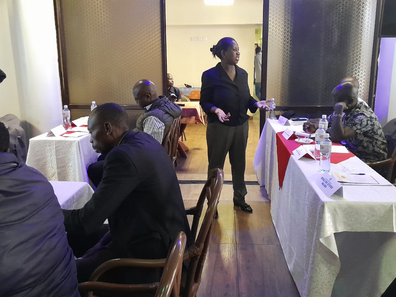 Joyce Chari addressing Shop Stewards
